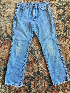 Wrangler Men Jeans Straight Light Blue Denim 34X32